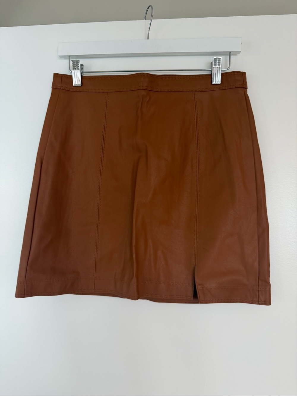 Altar'd State Brown Faux Leather Mini Skirt